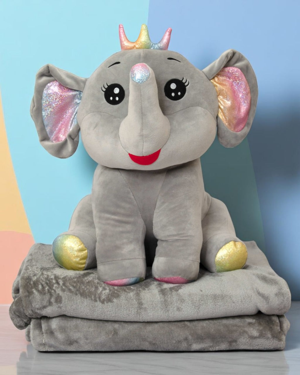 Lazy Baby - Soft Toys With Blanket - Multicolor - Assorted