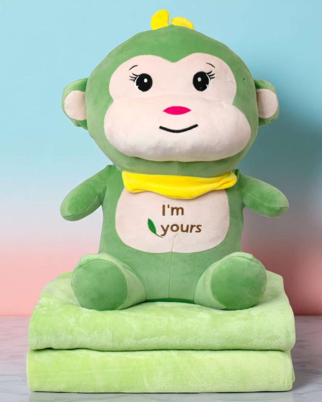 Lazy Baby - Soft Toys With Blanket - Multicolor - Assorted