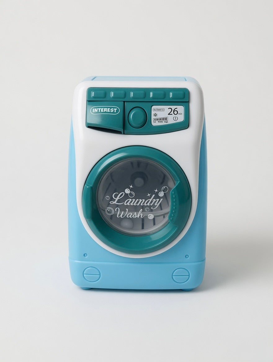 iLearnNGrow Mini Washing Machine Toy – Realistic Kids Washing Machine Playset