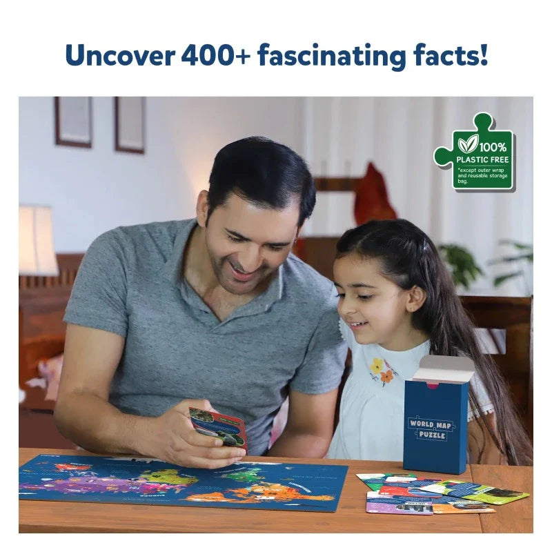 World Map Puzzle | Floor Puzzle & Game Interactive and Educational Floor Puzzle | Fun for Kids and Families
