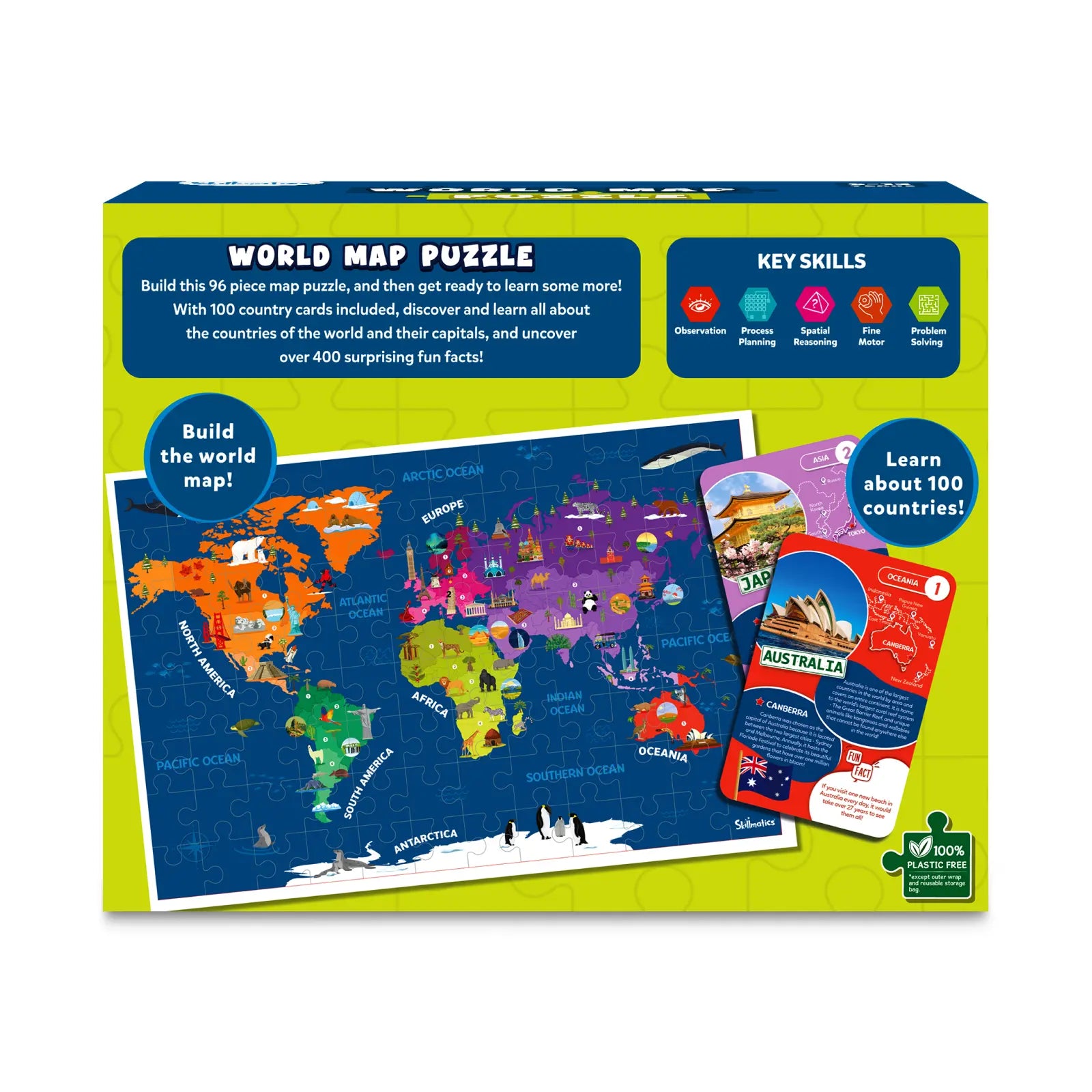 World Map Puzzle | Floor Puzzle & Game Interactive and Educational Floor Puzzle | Fun for Kids and Families