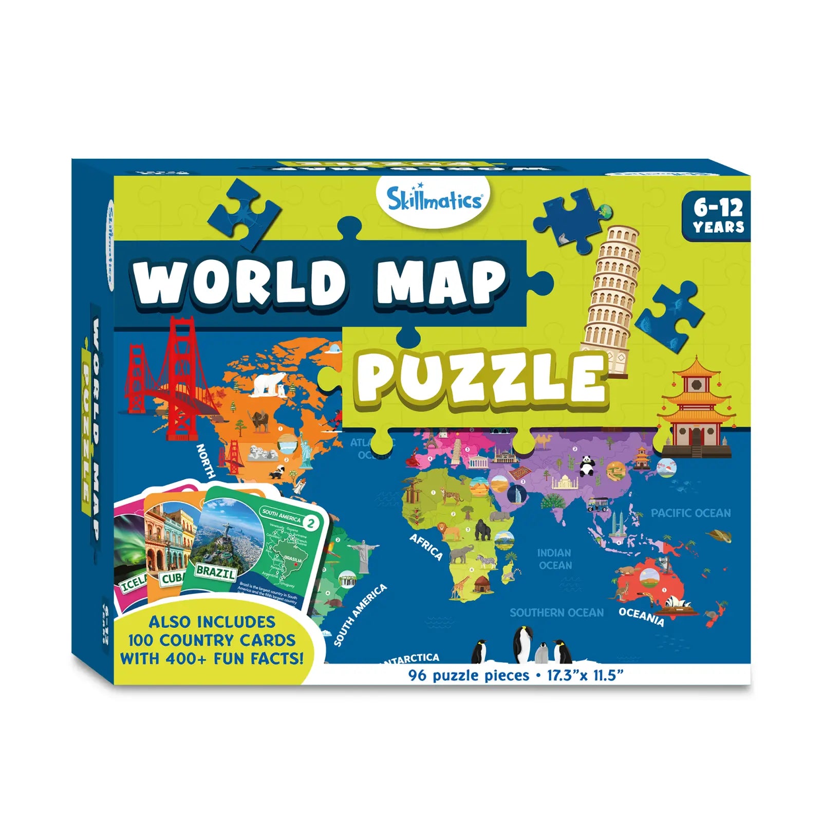 World Map Puzzle | Floor Puzzle & Game Interactive and Educational Floor Puzzle | Fun for Kids and Families