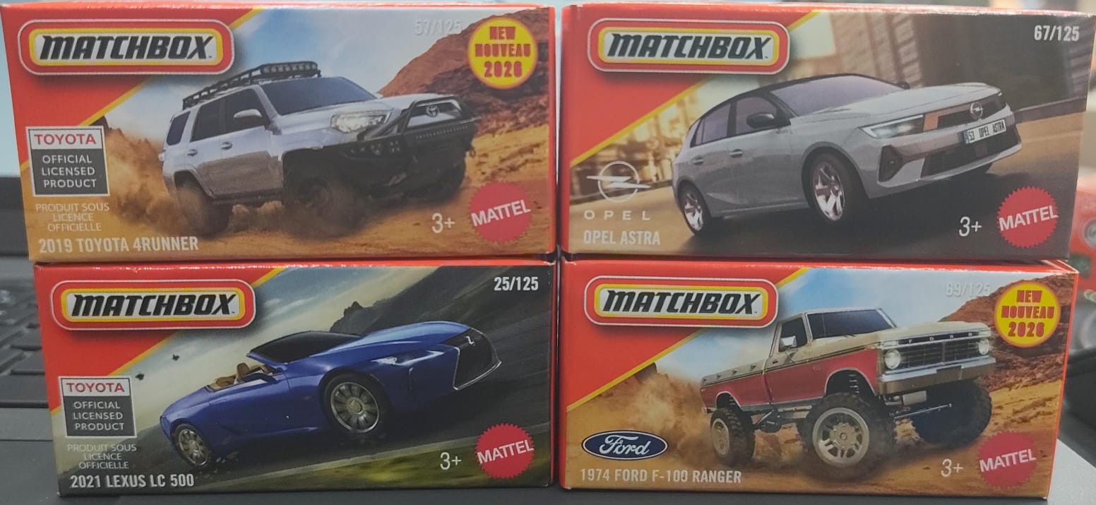 Matchbox Mainline - Combo Pack of 4 Cars - DNK70 - 95BG - 2