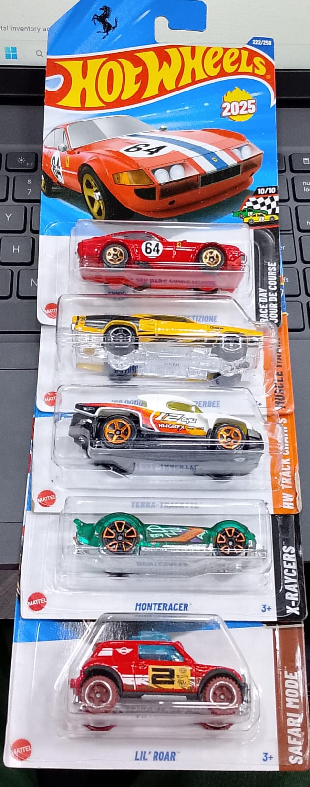 Hot Wheels Mainline - L Case (2025) - Combo Pack of 5 Cars - Long Card