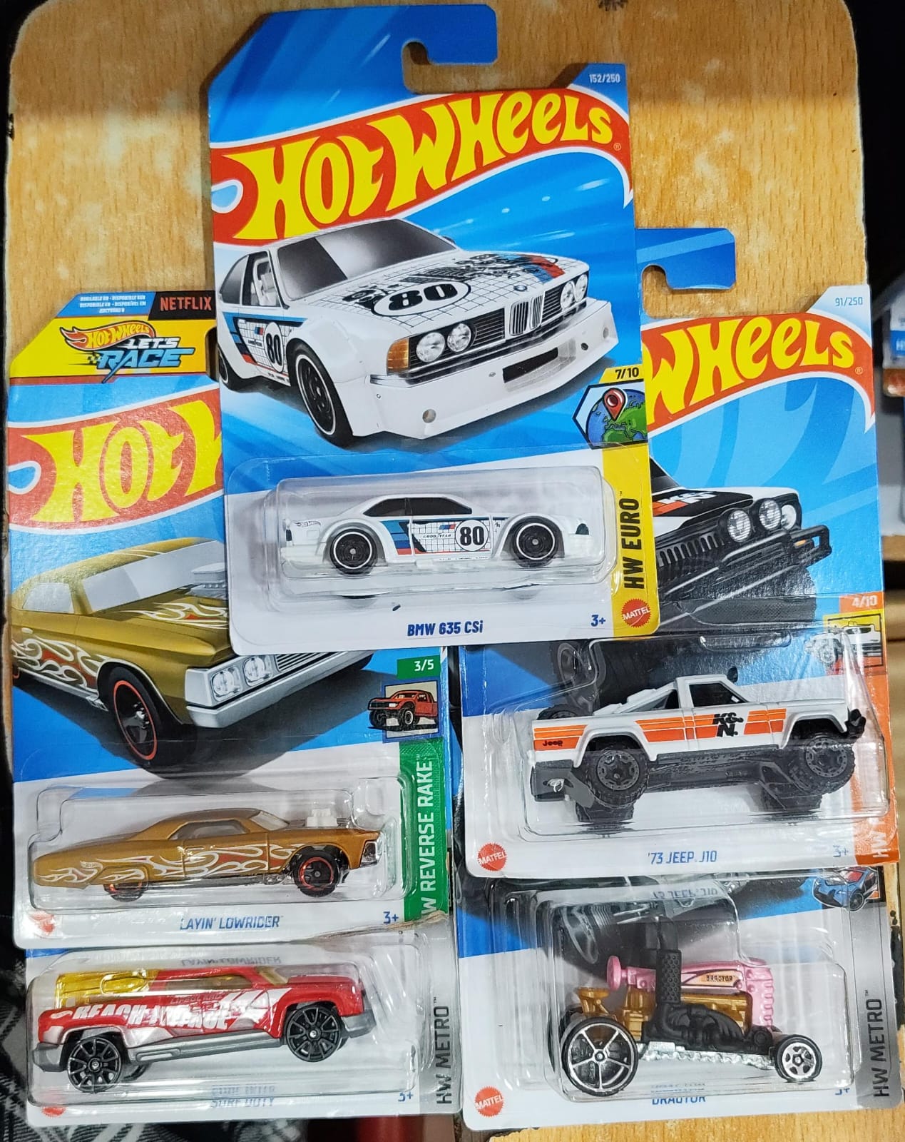Hot Wheels Mainline - L Case (2025) - Combo Pack of 5 Cars - Long Card
