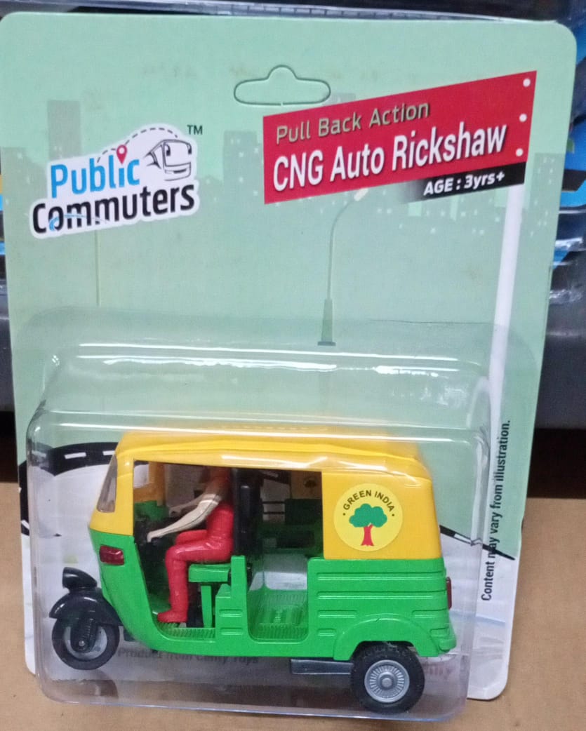 Centy Toys Pullback CNG Auto Rickshaw (Color May Vary)