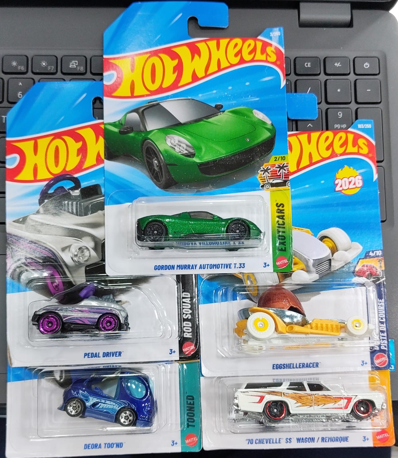 Hot Wheels Mainline - Combo Pack of 5 Cars - F Case 2026 - Long Card