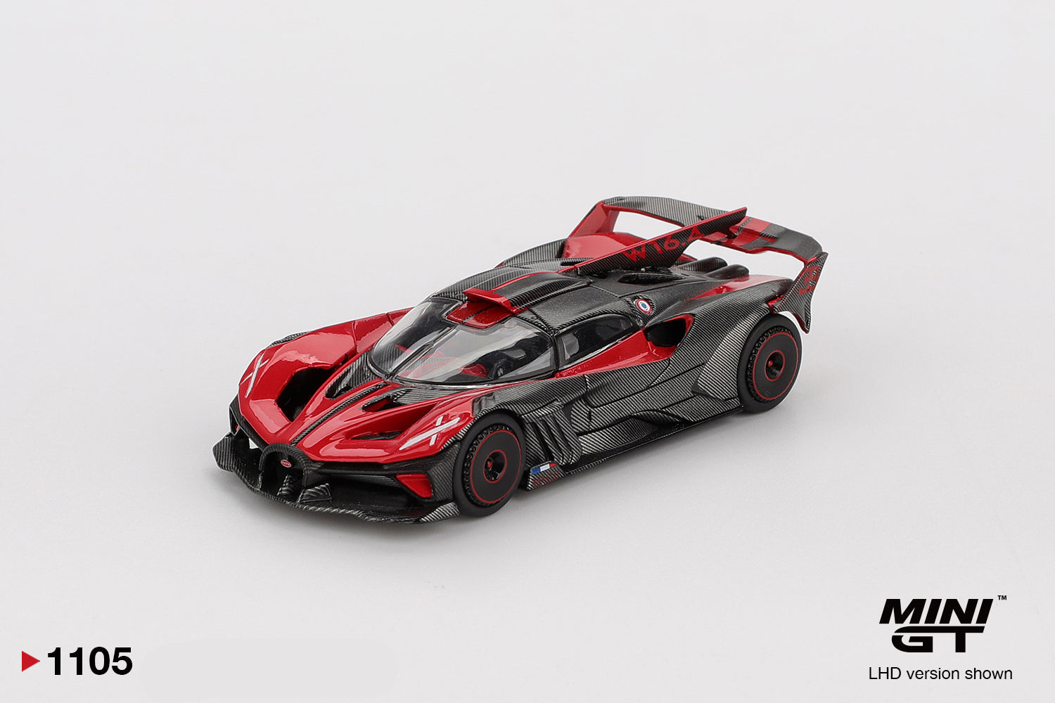 Mini GT Combo Pack of 2 Cars #1105: Bugatti Bolide Red LHD & #1135: LB-Silhouette WORKS MURCIELAGO GT Evo Yellow