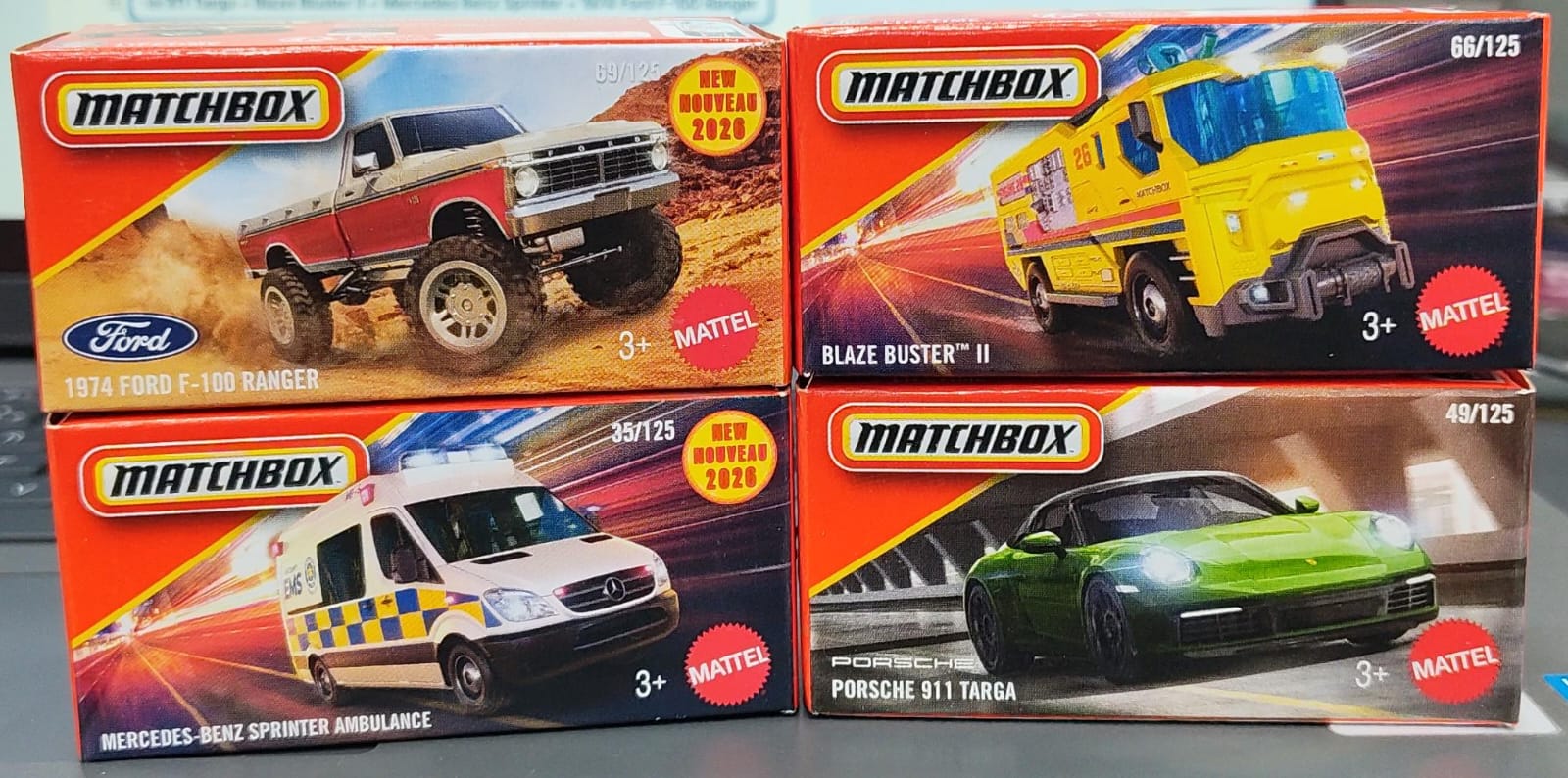 Matchbox Mainline - Combo Pack of 4 Cars - DNK70 - 0100