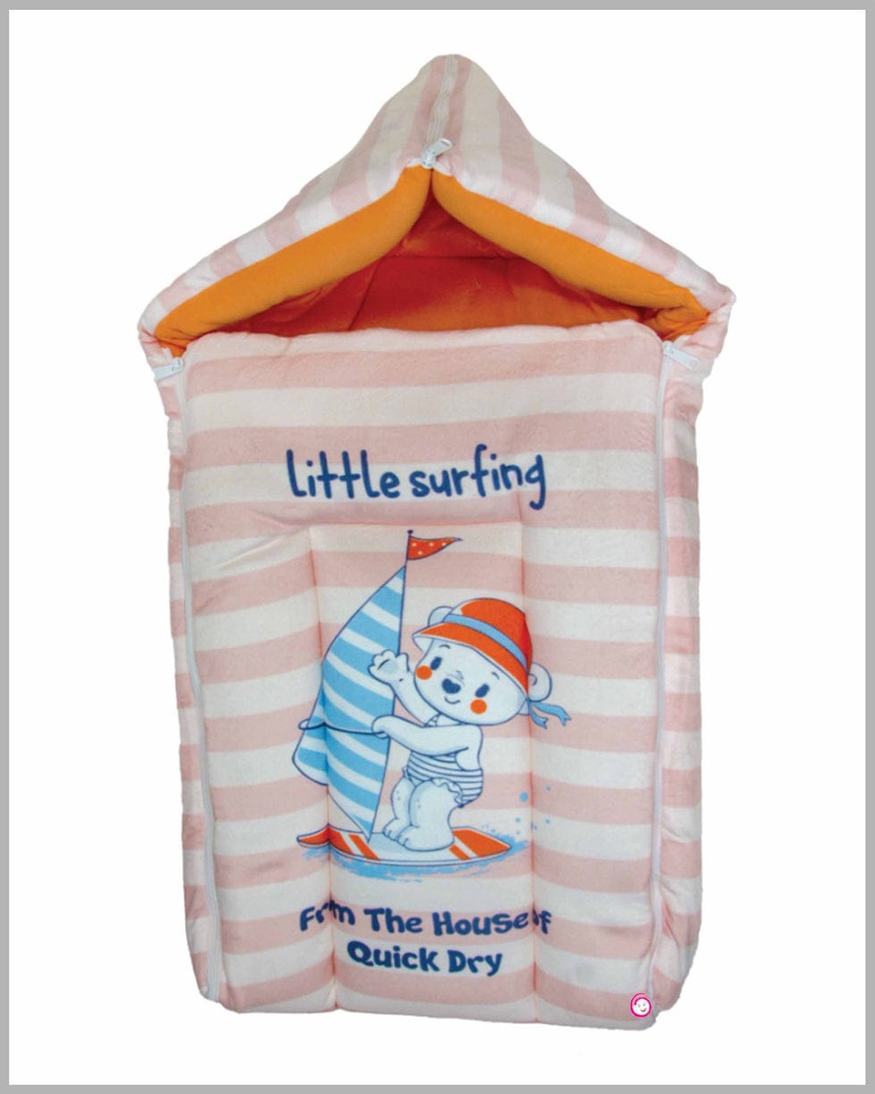 Quick Dry Baby Wrapper cum Carry Bed - Star Print