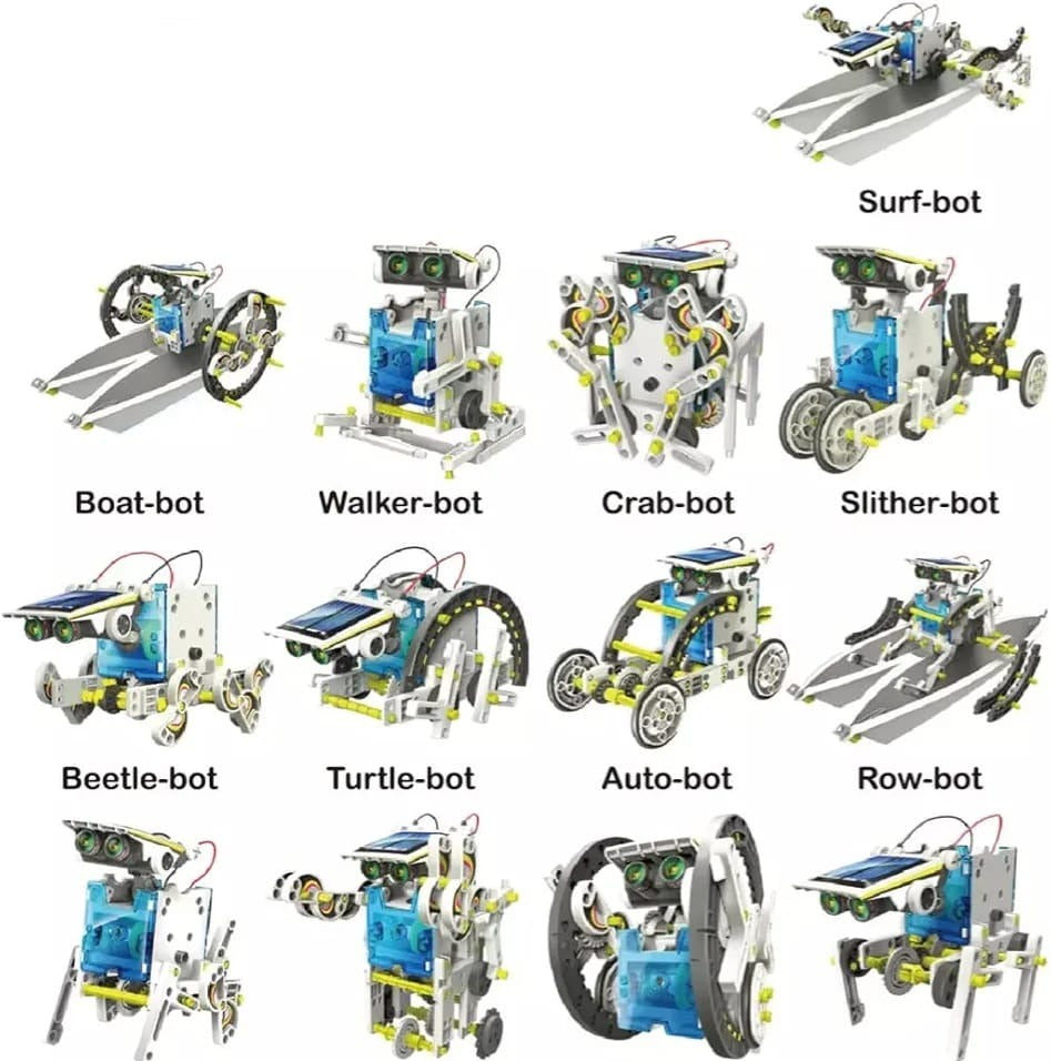 13-in-1 DIY Solar Robot Kit - Solar Toys Self-Assembled Science Solar Robot Puzzle Toy for kids