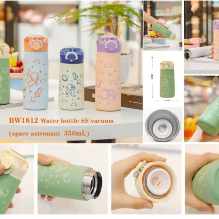 Space Theme Stainless Steel Vacuum Insulated Water Bottle - 350ml