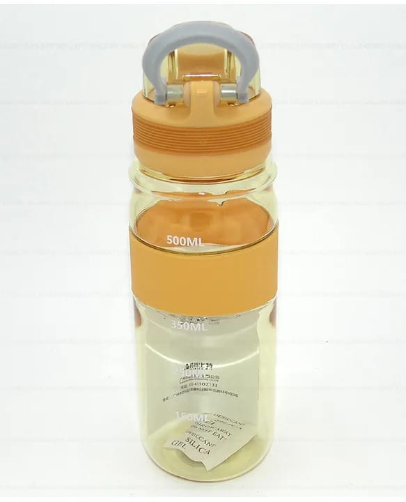 Plastic Bottle - 600ml | Leakproof, Durable, Non-Toxic Water Bottle with Measure Scale