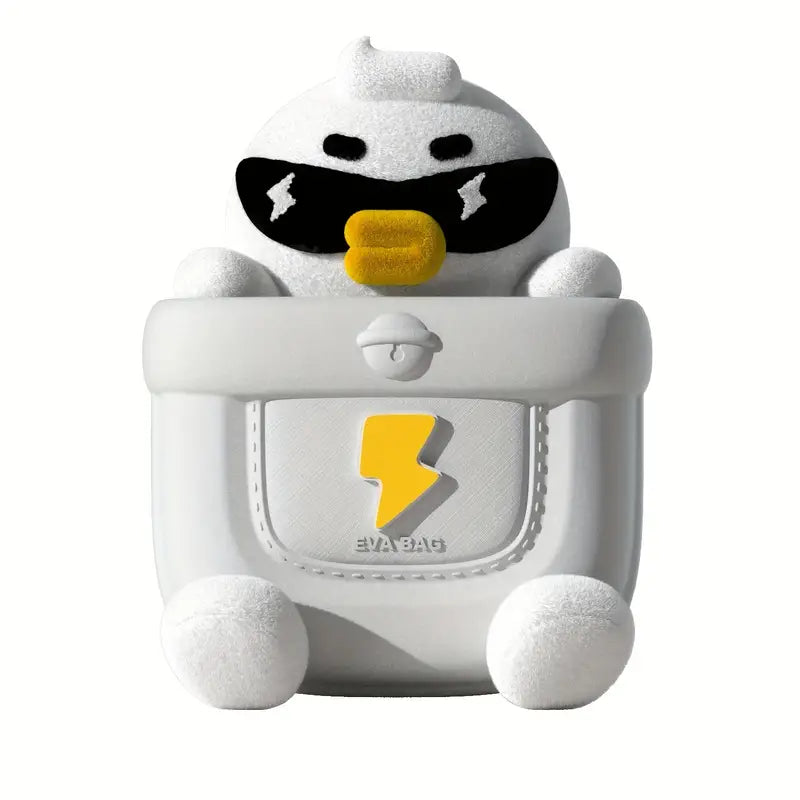 Cool Cute Duck Theme Soft Plush Backpack for Kids - Multicolor