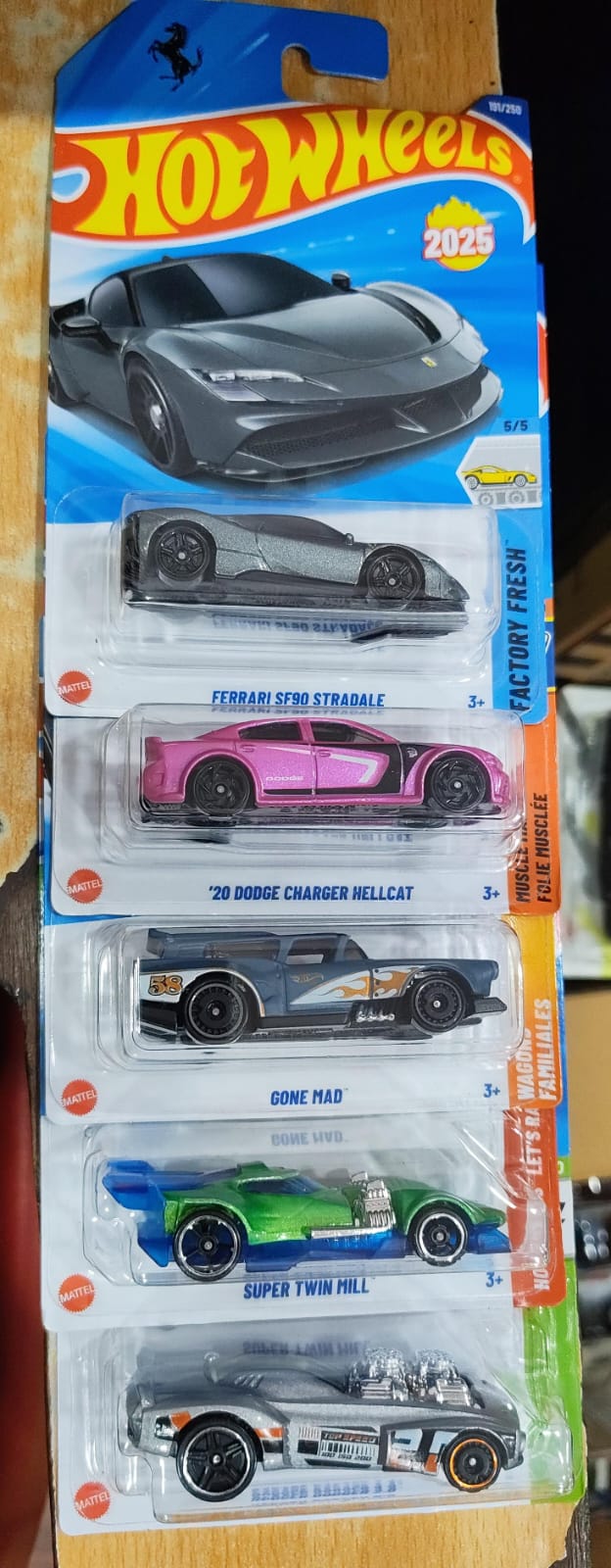 Hot Wheels Mainline - P Case 2025 - Combo Pack of 5 Cars - (1)