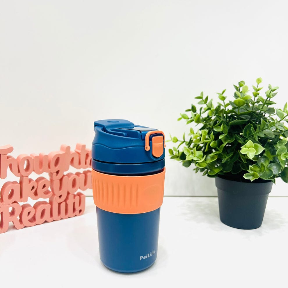 Vacuum Insulated Stainless Steel Travel Coffee Mug - 480ml | Leak-Proof & Spill-Proof Tumbler with Lid