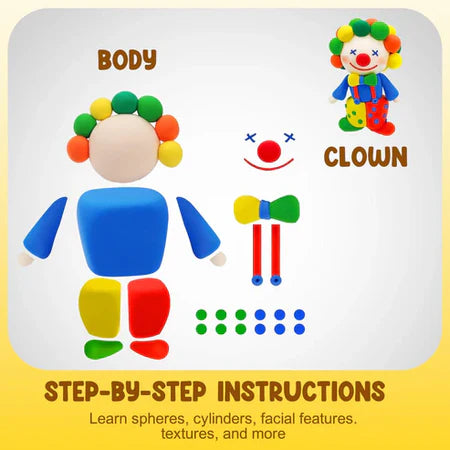 Cots and Cuddles Cute Air Dry Clay DIY Kits for Kids | 1 pcs | Random Design