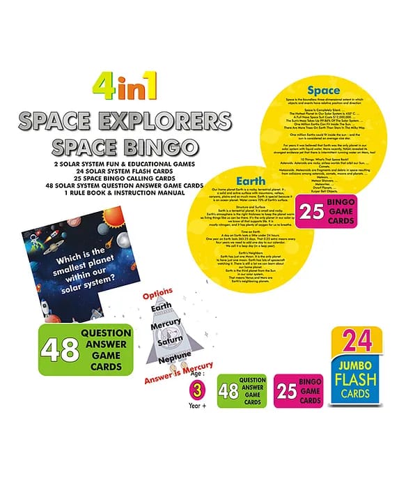 Blue Mount Space Explorers 4 In 1 Play with Fun for Kids