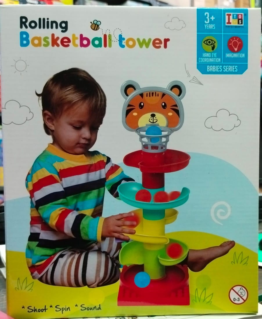 Itoys - Basket Ball Tower - For Kids - Multicolor