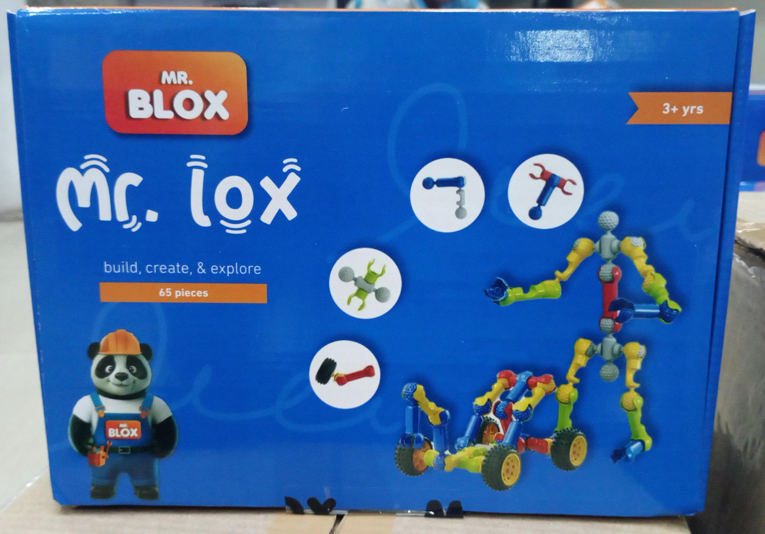 Mr. Blox Building Blocks For Kids - Mr. Lox - Build, Create and Explore - 65 Pcs - Multicolor