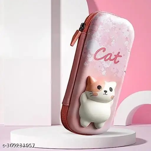 Small Animals Cartoon Theme Pencil Case - 3D EVA Pencil Case Pouch, Multipurpose Zipper Pencil Case for Kids, Pen and Pencil Bag for School Kids, Girls, Stationery Storage Box