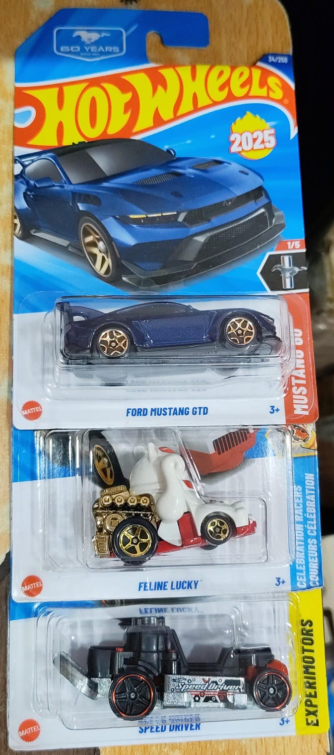 Hot Wheels Mainline - P Case 2025 - Combo Pack of 3 Cars - (2)