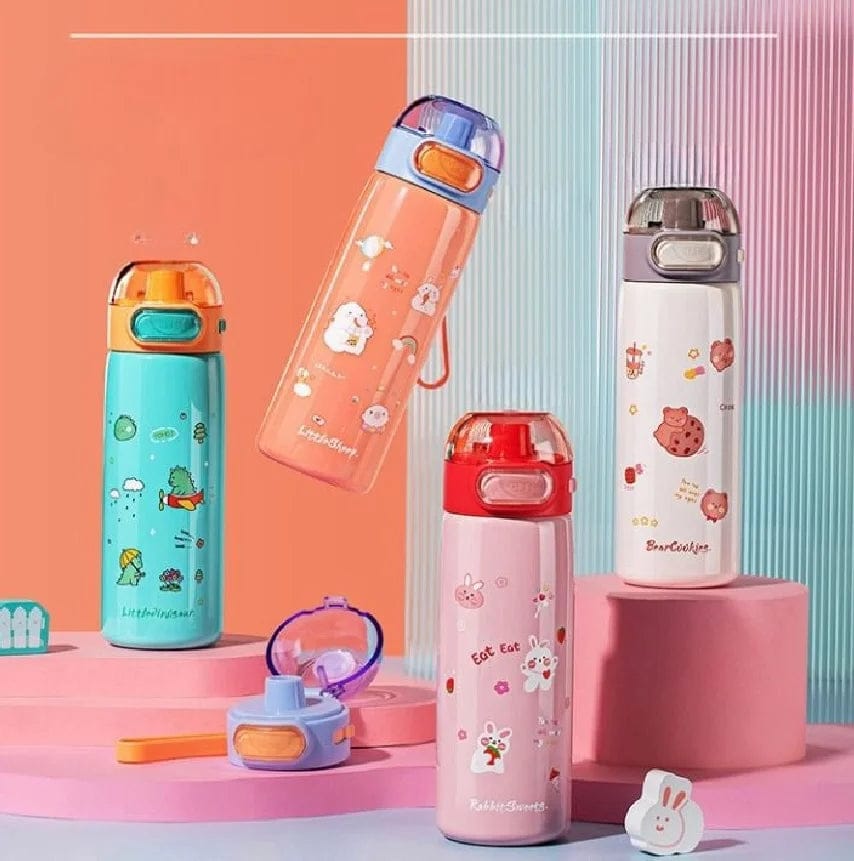 Insulated Water Bottle for Kids - Reusable Double-Walled Steel Flask Metal Thermos