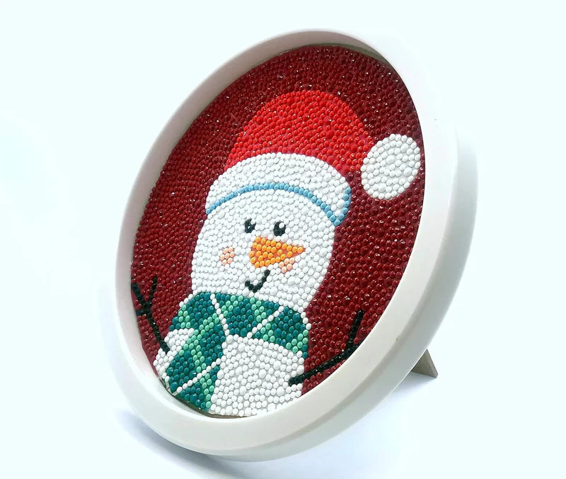 Cots and Cuddles Round Sparkling Diamond Painting Kits with Easel Stand- DIY Art Kit | Christmas Themed | Assorted