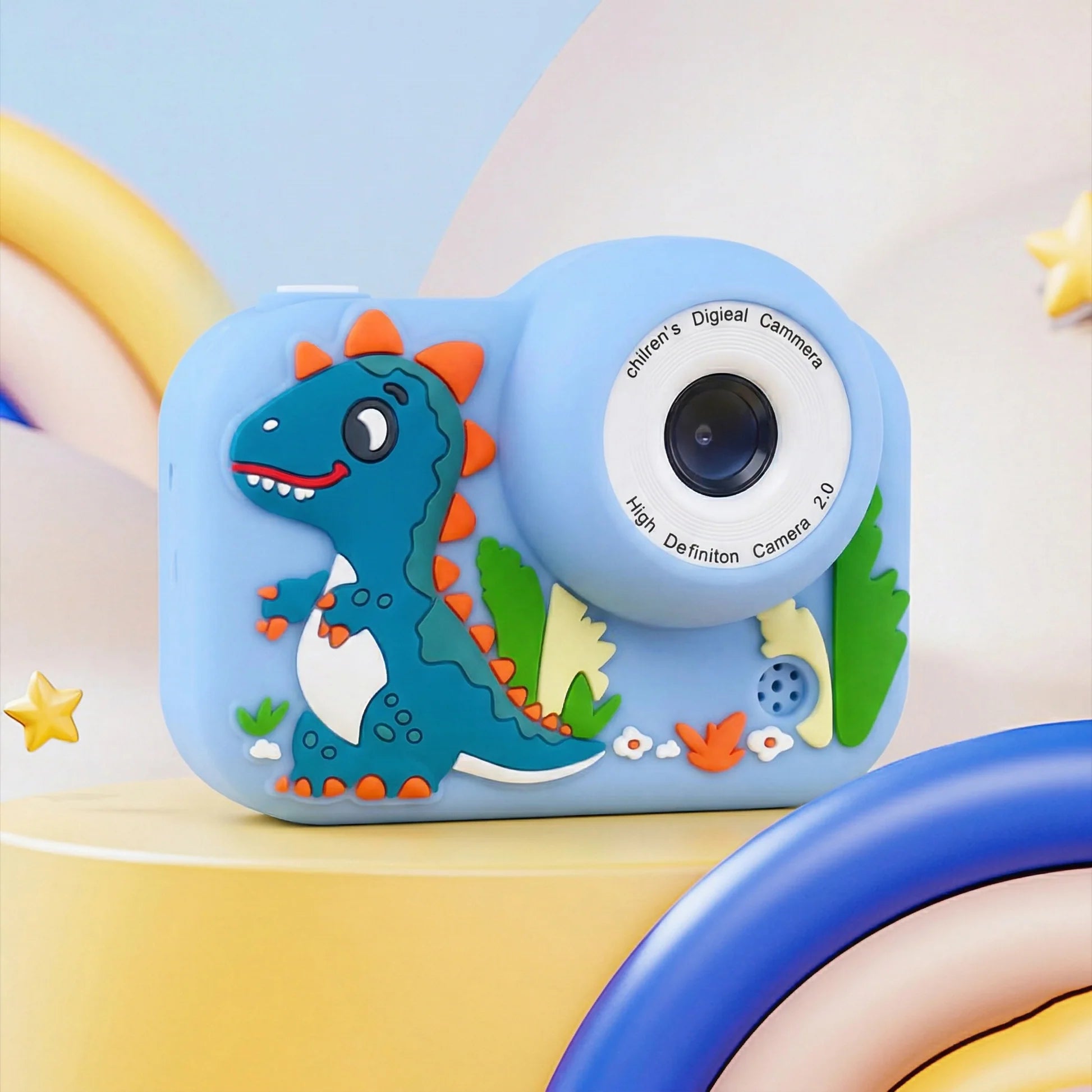 Dual-Lens Children’s Digital Camera - Dino Themed