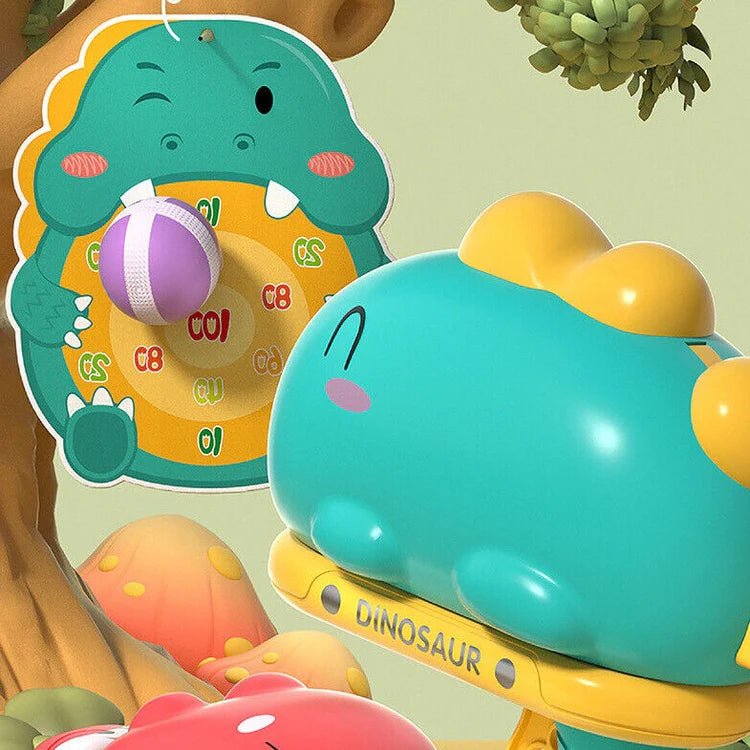 Cots and Cuddles Dino Ball Gun Target Game Toy for Kids (Assorted Color)