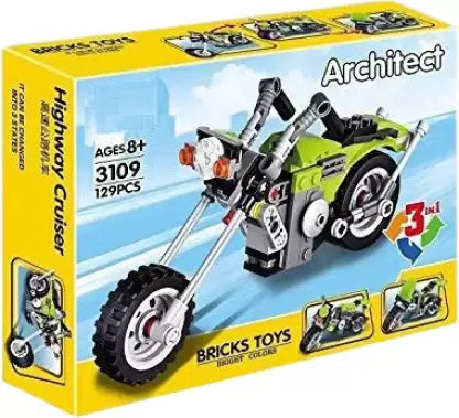 3 In 1 Architect Harley Cruiser Bike Building blocks Set For Kids - 129 ...