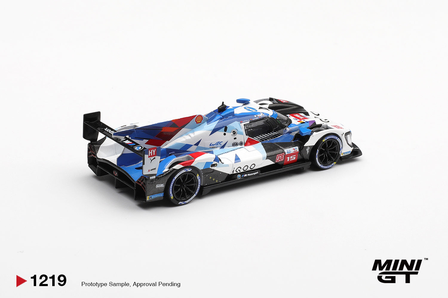 [Pre-Order] Mini GT #1219 : BMW M Hybrid V8 Hypercar #15 BMW M TEAM WRT 2024 Le Mans 24 Hrs - Box Packing