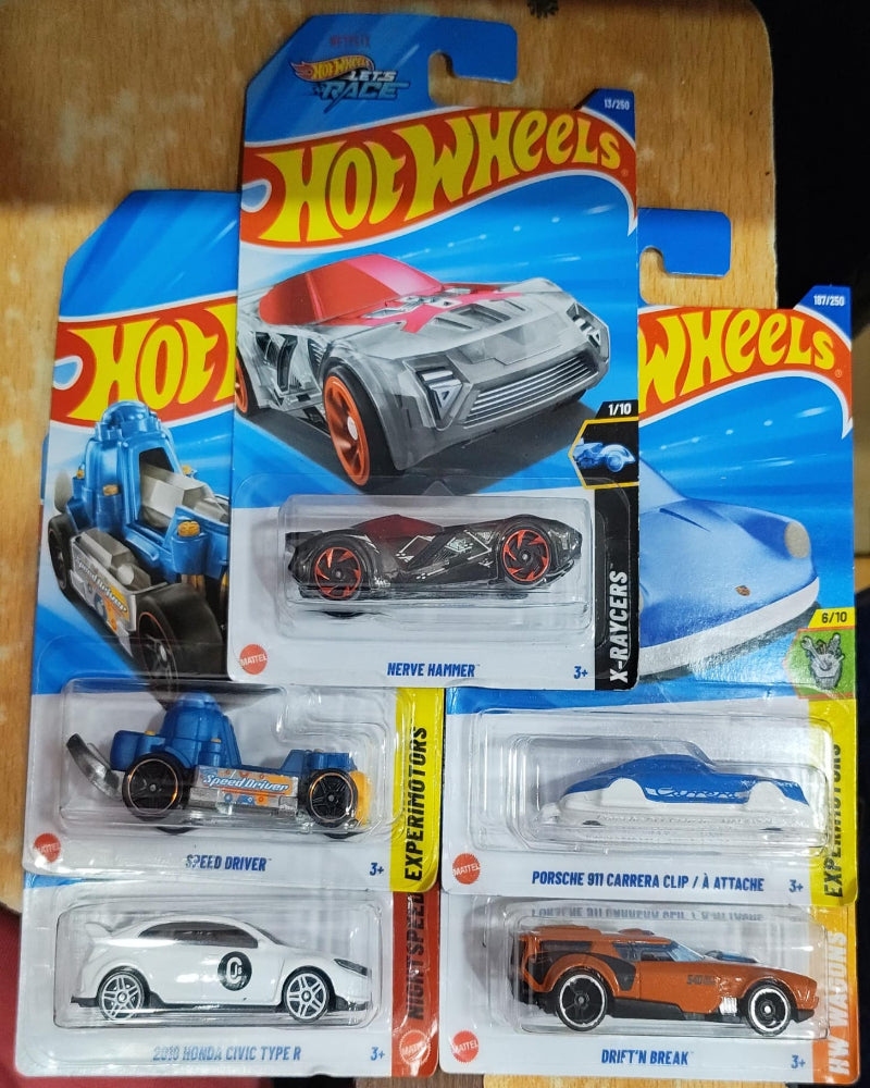 Hot Wheels Mainline - Combo Pack of 5 Cars - Mix Case