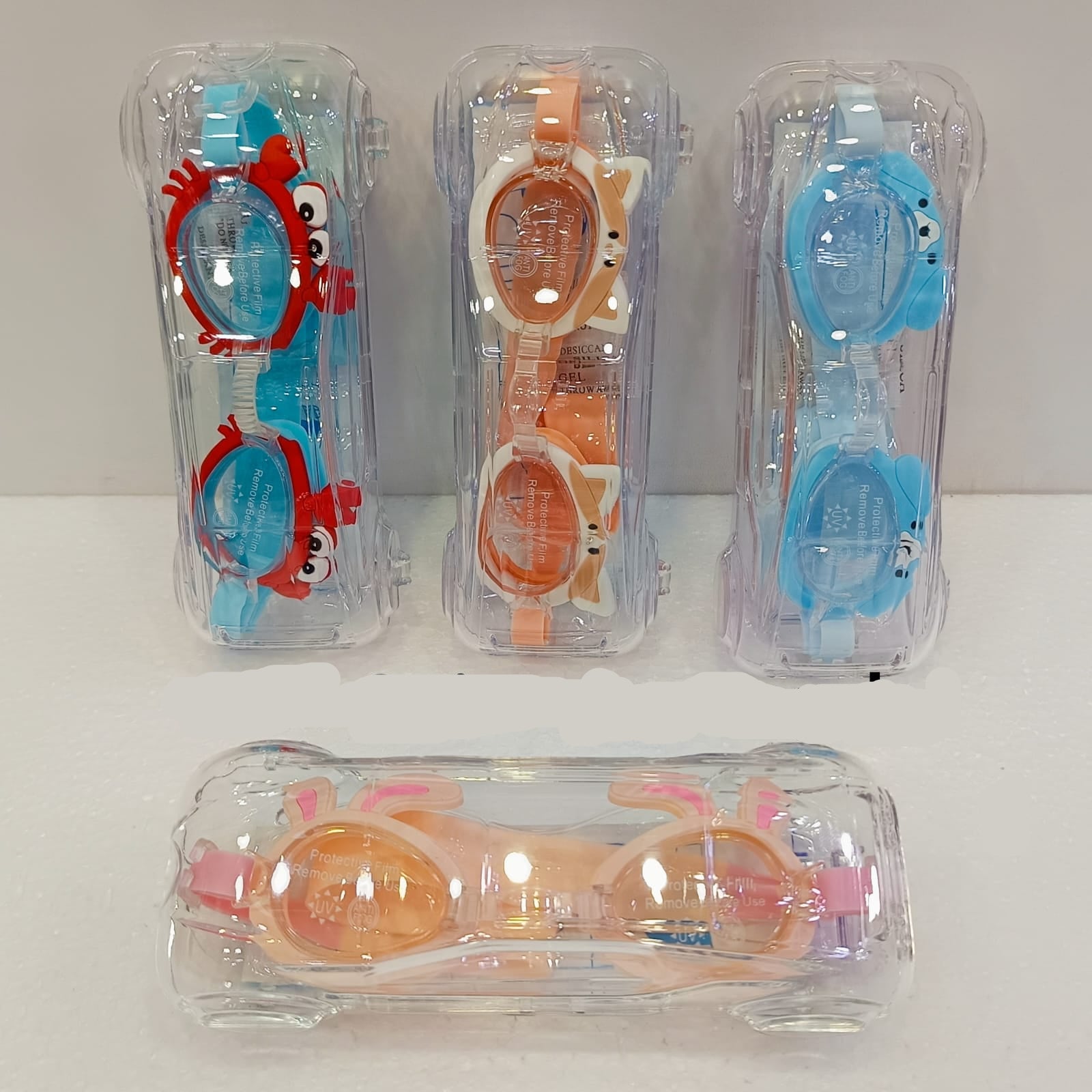 Kids Swimming Goggles Safe Soft Silicone| Crystal Clear Swim Goggles | Assorted Design and Themes