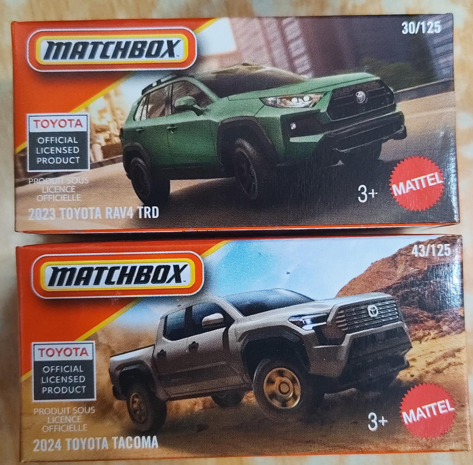 Matchbox Mainline - Combo Pack of 2 Cars - 2024 Toyota Tacoma & 2023 Toyota RAV4 TRD - DNK70