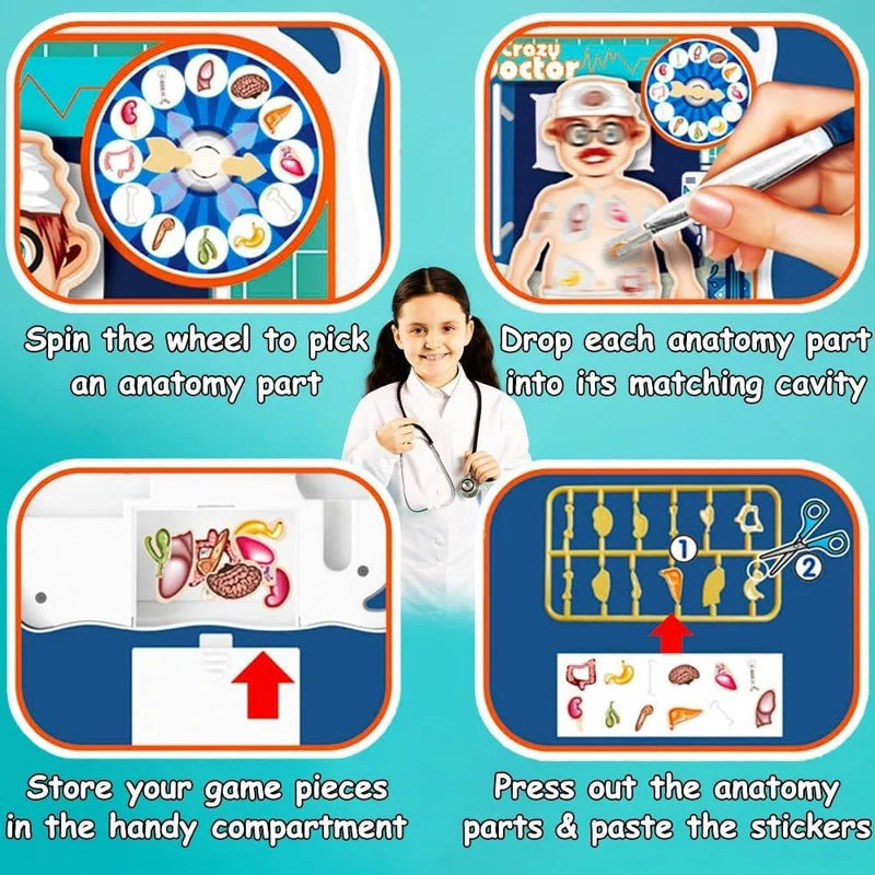 Cots and Cuddles Crazy Doctor Electronic Organ Game – Fun Anatomy Toy for Kids