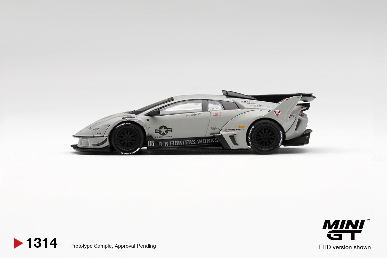 [Pre-Order] Mini GT #1314 - Box Packing - Lamborghini LB-Silhouette WORKS MURCIELAGO GT Evo Fighter