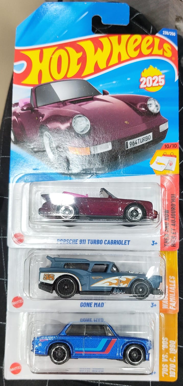 Hot Wheels Mainline - Combo Pack of 3 Cars - P Case & N Case Combo - Long Card (0)