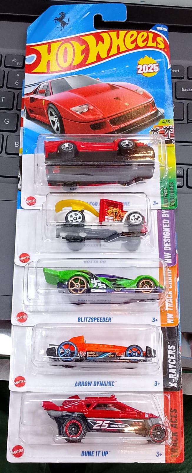Hot Wheels Mainline - L Case (2025) - Combo Pack of 5 Cars - Long Card