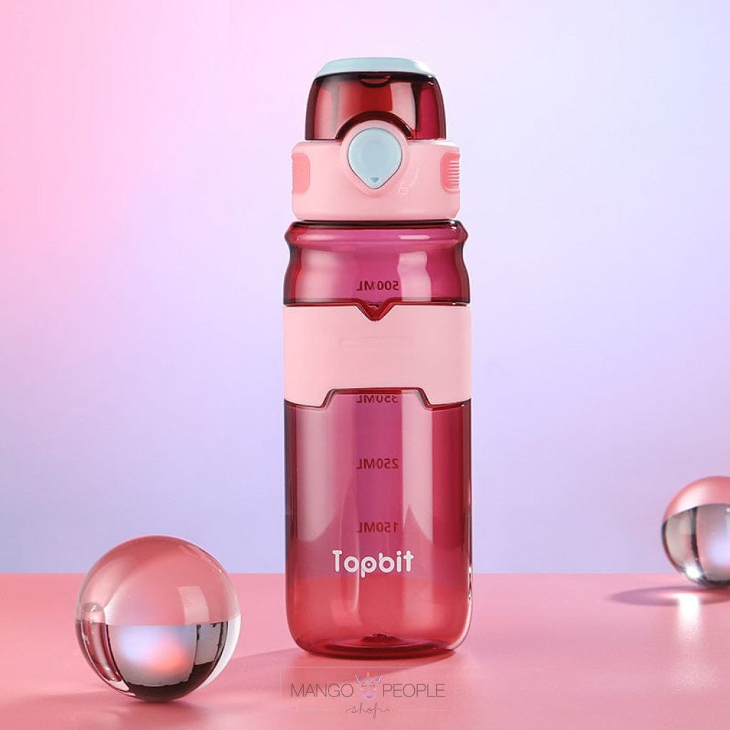 Plastic Bottle - 600ml | Leakproof, Durable, Non-Toxic Water Bottle with Measure Scale