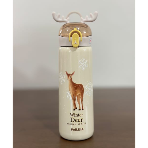 Dear Deer Stainless Steel Vacuum Bottle Hot & Cold Thermos Flask Bottle - 440 ML