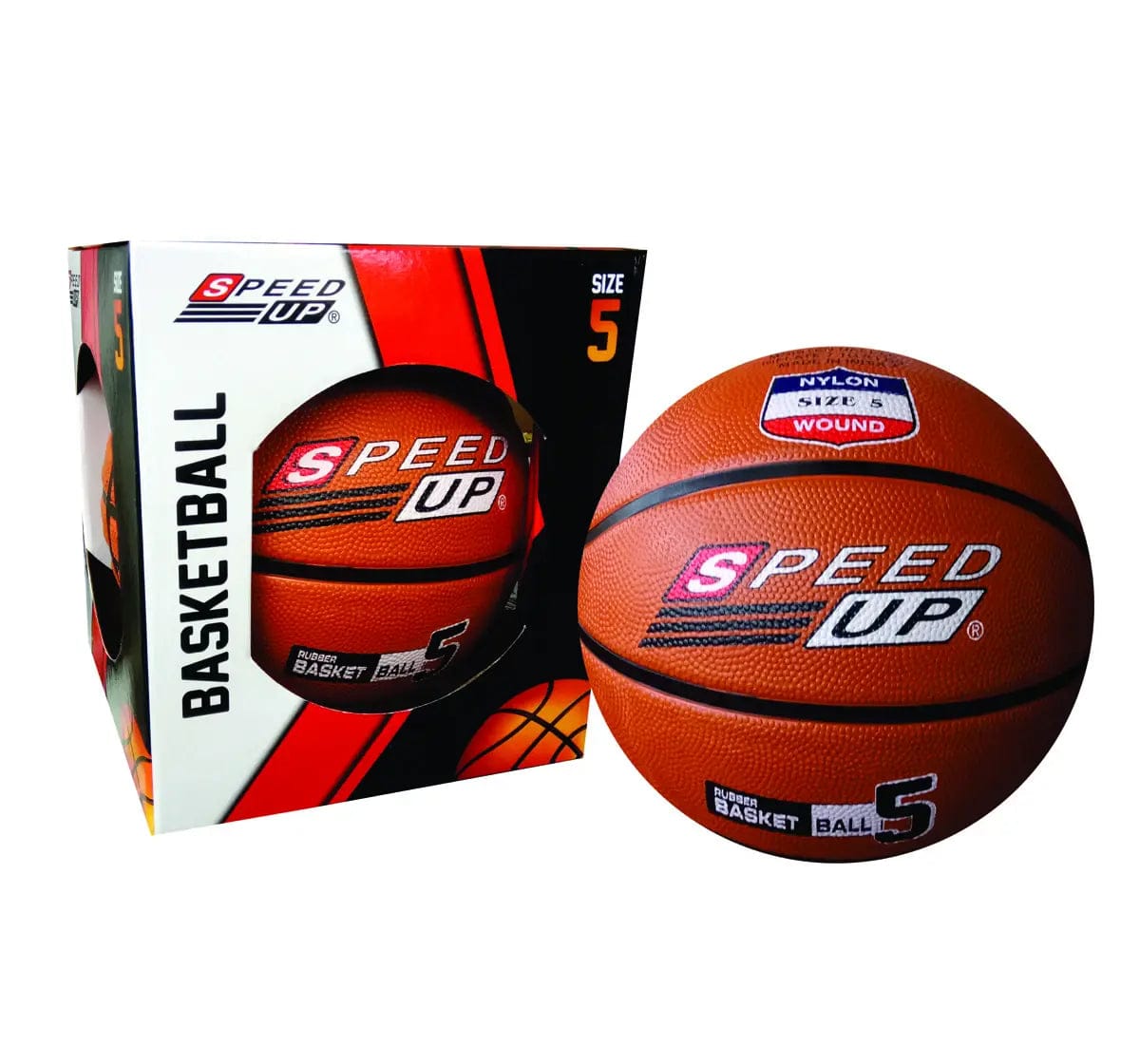 Speed Up Basketball for Kids - Size 7, 5 (Orange)