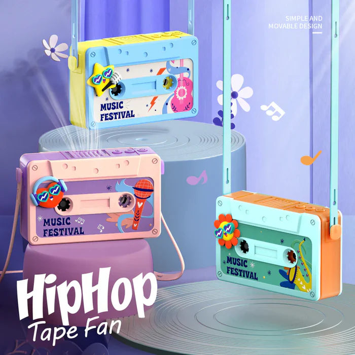Retro Design HipHop Tape Fan & Recorder for Kids - Multicolor