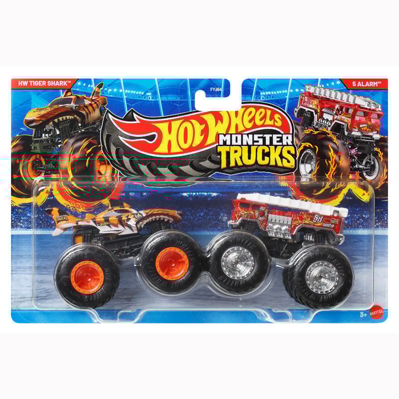 Hot Wheels HW Tiger Shark vs 5 Alarm - Monster Trucks - FYJ64