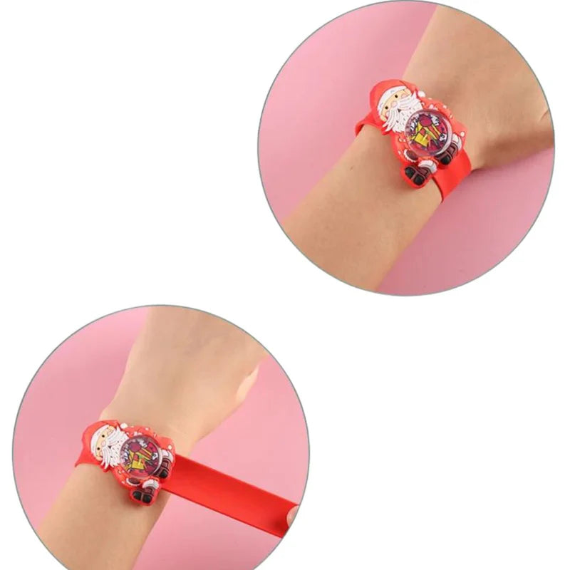Cots and Cuddles Christmas Theme Silicone Slap Band Watch for Kids 1pc - Christmas Theme