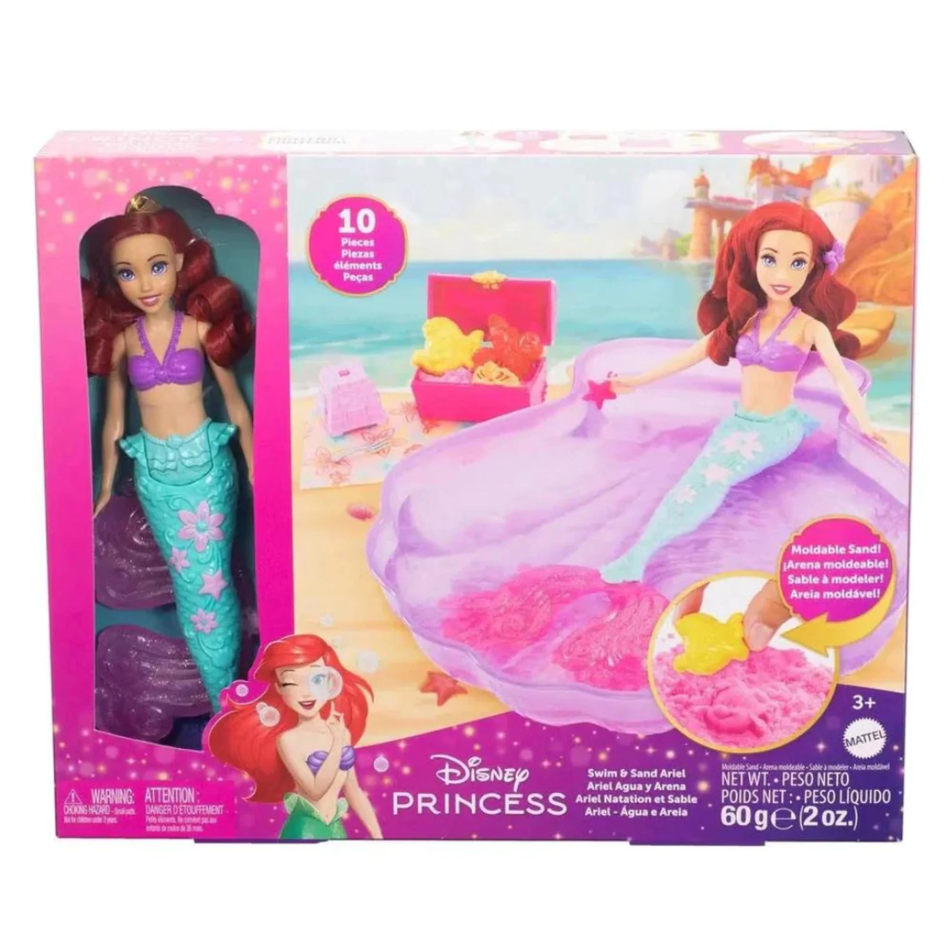 Disney Princess Ariel Doll & Pool Set With Moldable Sand, inspired By Disney The Little Mermaid | HWB39