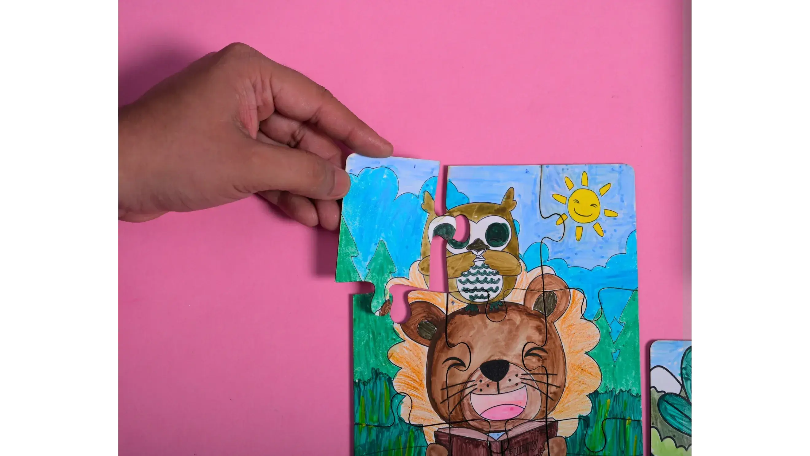 Kids creativity puzzle craft set DIY learning toy for imagination and skills development