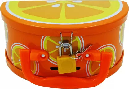 Semicircular Shape Coin Bank with Lock & Keys – Designer Piggy Bank for Kids Pack Of 2 (Multicolor)