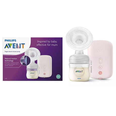 Philips Avent Electric Single Breast Pump, Personalised Experience, Flexible Silicone Cushion, Bottle, Natural Motion Technology, Quiet Motor | Multicolor | SCF395/11 ( Cordlife )