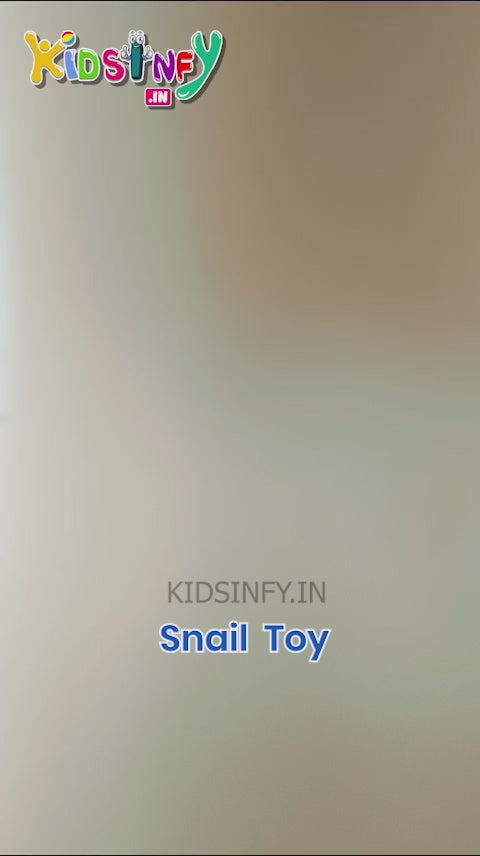 Battery Operated Unisex Plastic Gear Snail Musical Toy for Kids